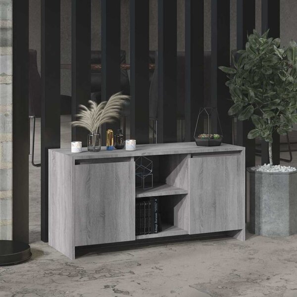 Szürke sonoma szerelt fa TV-szekrény 102x37,5x52,5 cm