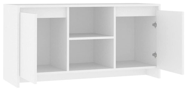 Fehér szerelt fa TV-szekrény 102 x 37,5 x 52,5 cm