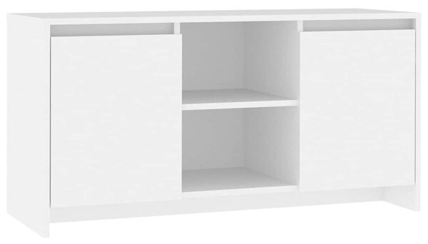 Fehér szerelt fa TV-szekrény 102 x 37,5 x 52,5 cm