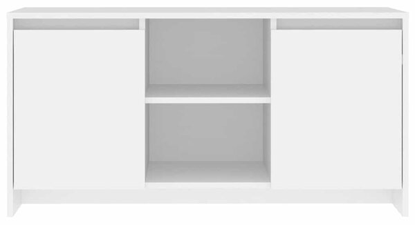 Fehér szerelt fa TV-szekrény 102 x 37,5 x 52,5 cm