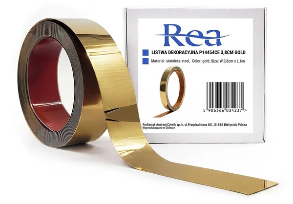 Öntapadós dekorációs szegélyléc Rea P14454CA 3,8cm Gold