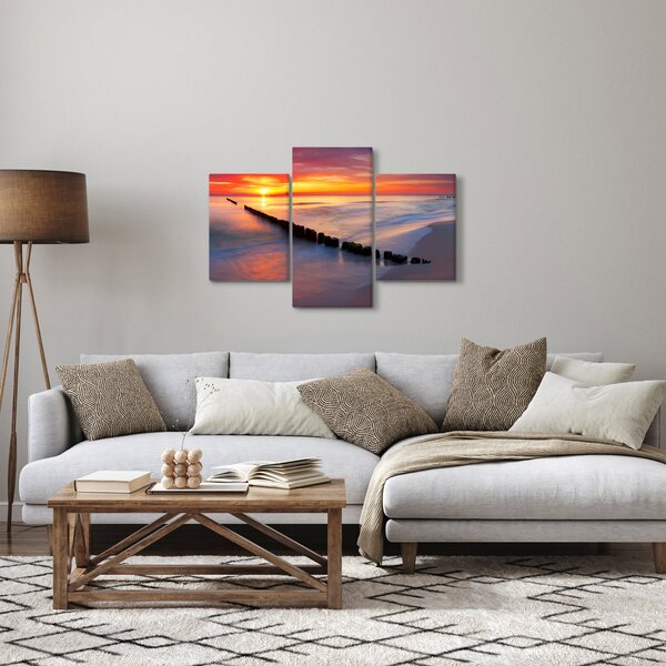 Kép - Naplemente, Balti tenger, Lengyelország (90x60 cm)