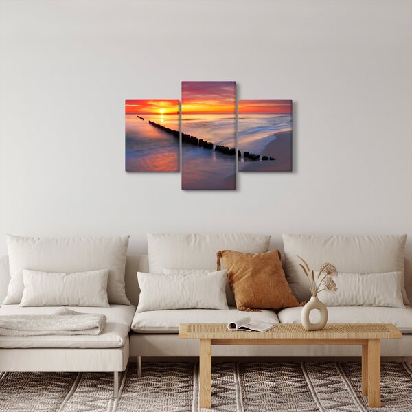 Kép - Naplemente, Balti tenger, Lengyelország (90x60 cm)