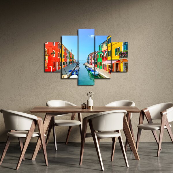 Kép - Burano sziget, Velence, Olaszország (150x105 cm)