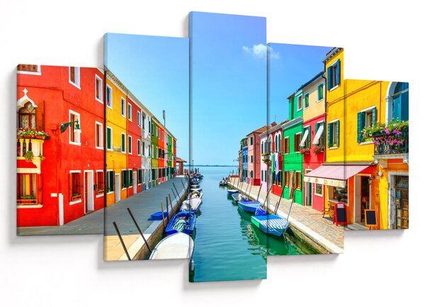 Kép - Burano sziget, Velence, Olaszország (150x105 cm)