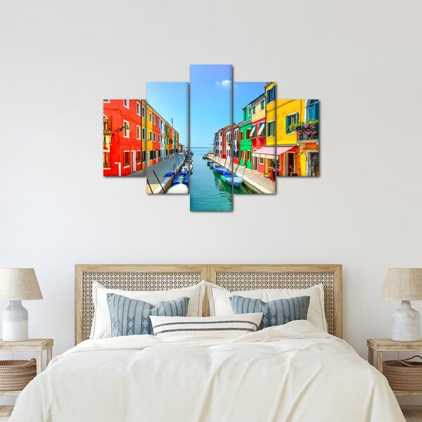 Kép - Burano sziget, Velence, Olaszország (150x105 cm)