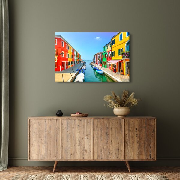 Kép - Burano sziget, Velence, Olaszország (90x60 cm)