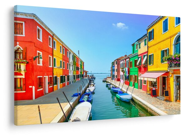 Kép - Burano sziget, Velence, Olaszország (90x60 cm)