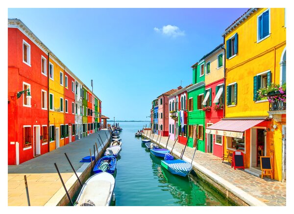Kép - Burano sziget, Velence, Olaszország (70x50 cm)