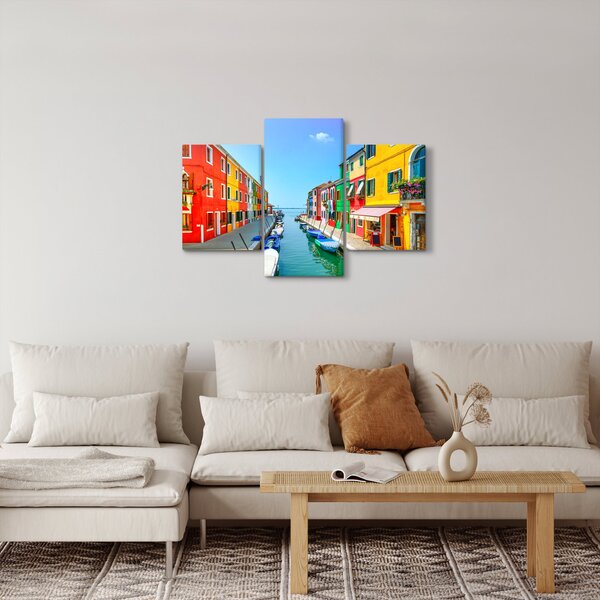 Kép - Burano sziget, Velence, Olaszország (90x60 cm)