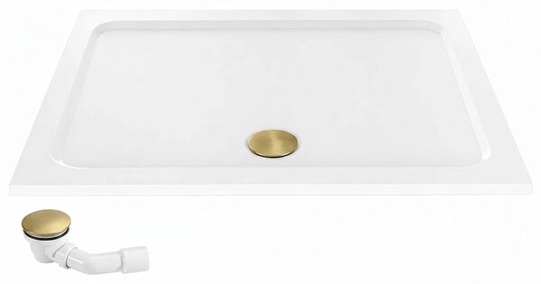 Zuhanytálca Rea Belmond White 80x100 Brush Gold