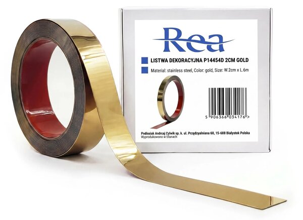 Öntapadós dekorációs szegélyléc Rea P14454D 2cm Gold