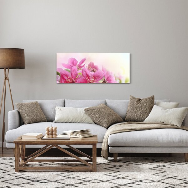 Kép - Rózsaszín virágok (120x50 cm)