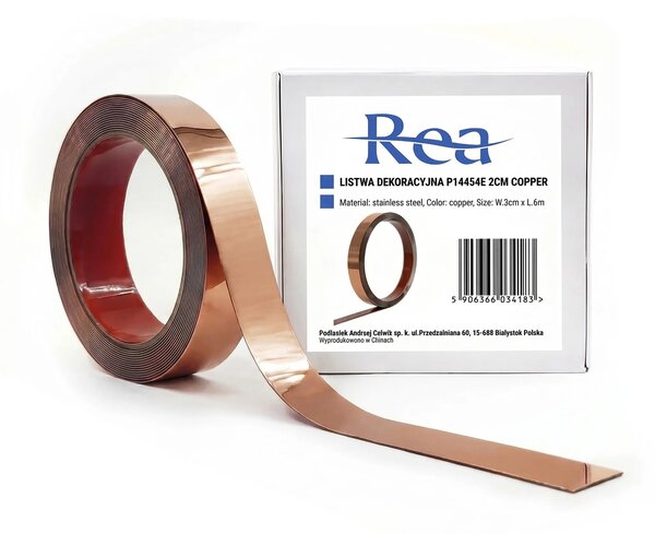 Öntapadós dekorációs szegélyléc Rea P14454E 2cm Copper