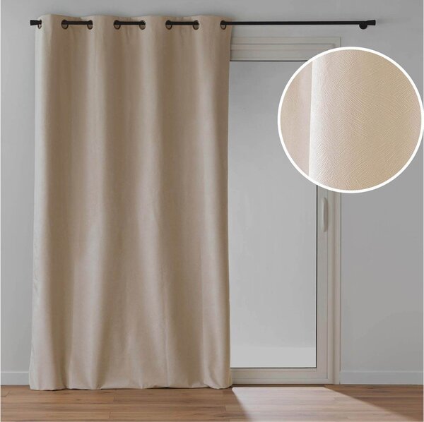 Bézs bársony függöny 140x260 cm Olympe – douceur d'intérieur