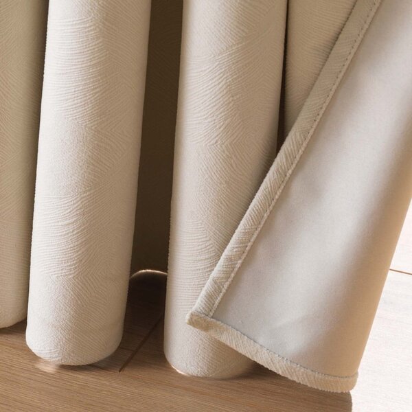 Bézs bársony függöny 140x260 cm Olympe – douceur d'intérieur