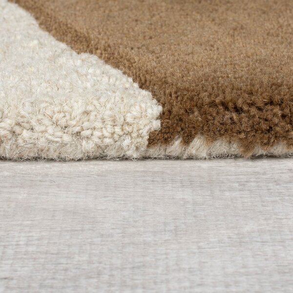 Barna-bézs gyapjú szőnyeg 120x170 cm Glow – Flair Rugs
