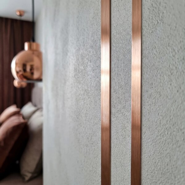 Öntapadós dekorációs szegélyléc Rea P14454A 2cm Brush Copper
