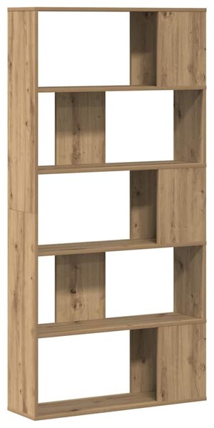 5 szintes kézműves tölgy fa könyvespolc 80,5 x 23,5 x 162,5 cm