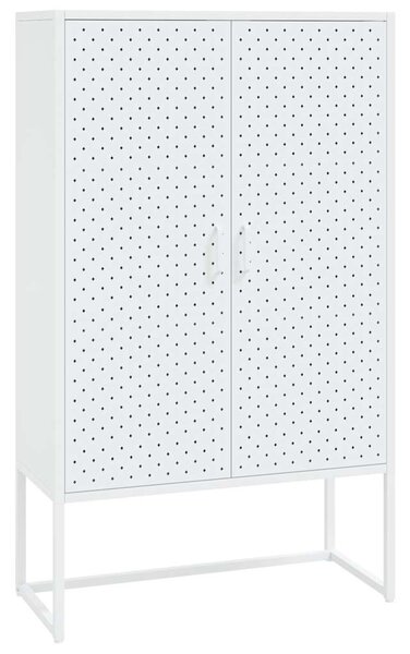 Fehér acél magasszekrény 80 x 35 x 135 cm