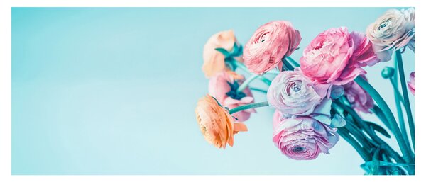 Kép - Virágok a vázában (120x50 cm)