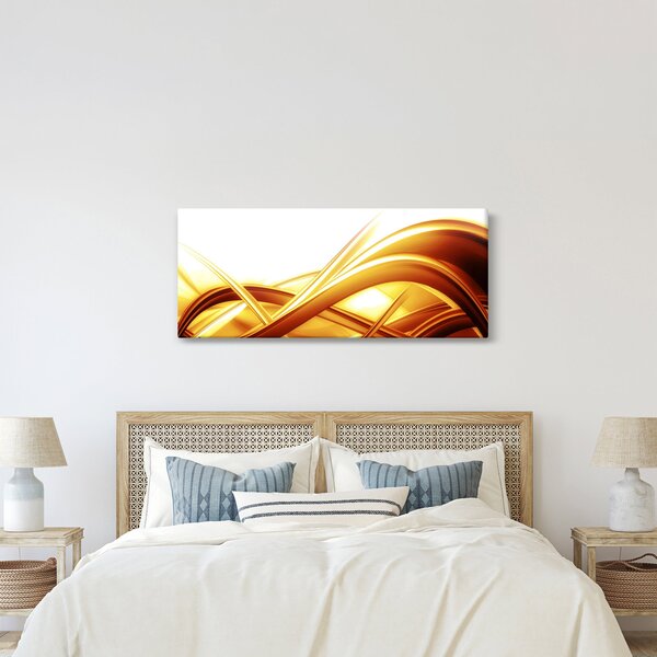 Kép - Sárga absztrakció (120x50 cm)
