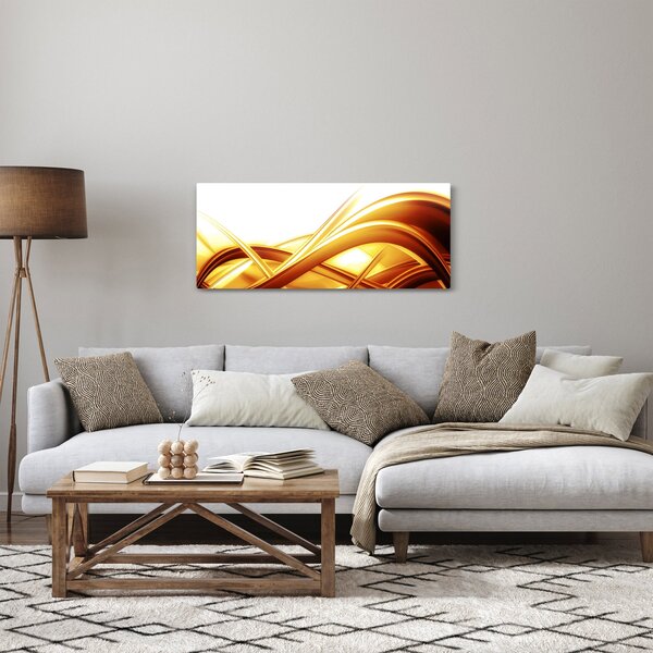 Kép - Sárga absztrakció (120x50 cm)