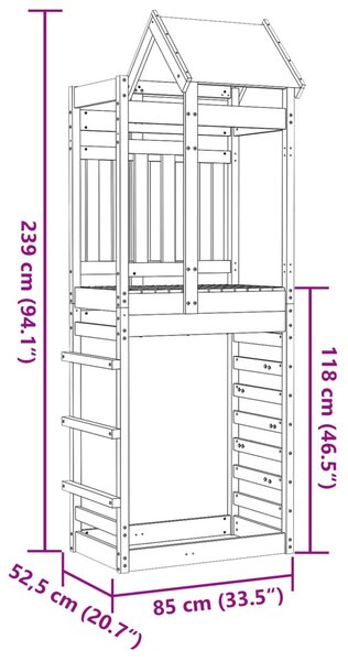 Játék Torny Barna 85 x 52,5 x 239 cm Szilárd Impregnált Fa