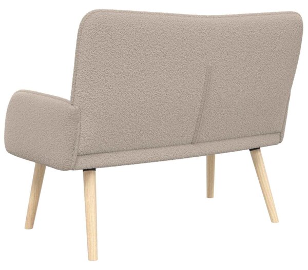 Kétüléses Kanapé Világosszürke 115 x 61 x 87 cm Bouclé