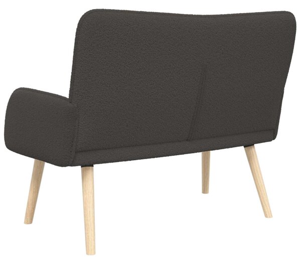 Kétüléses Kanapé Sötétszürke 115 x 61 x 87 cm Bouclé