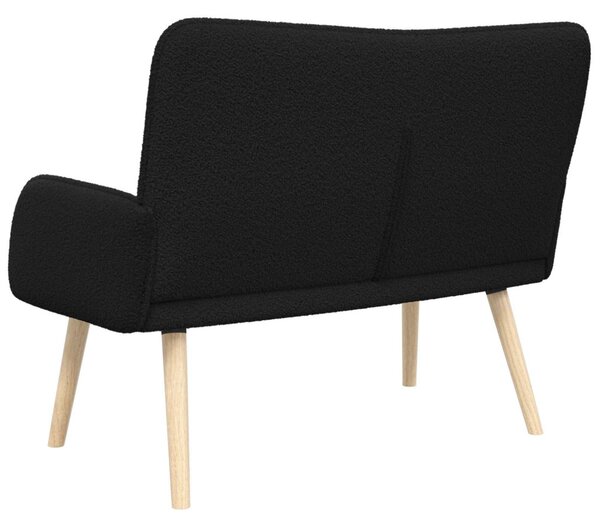Kétüléses Kanapé Fekete 115 x 61 x 87 cm Bouclé