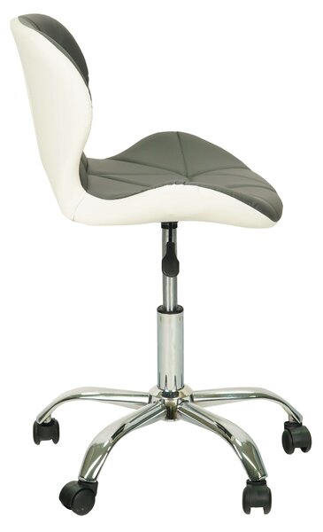 NERO szürke-fehér irodai szék eco bőrből