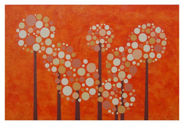Kép - Narancssárga erdő (90x60 cm)