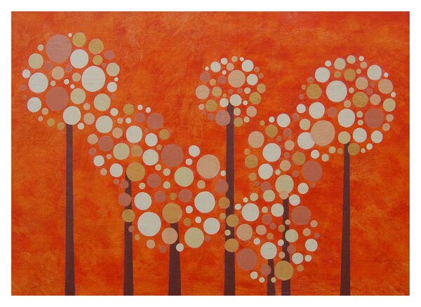Kép - Narancssárga erdő (70x50 cm)