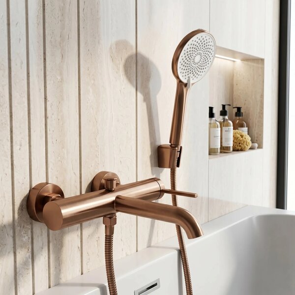 Fürdőkád csaptelep Rivo Brush Copper