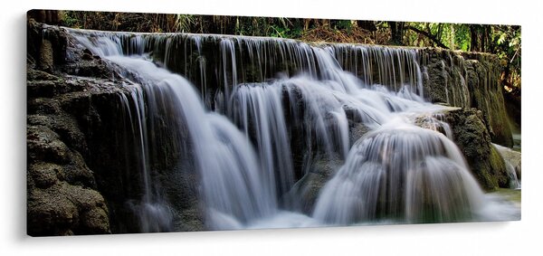 Kép - Vízesések kaszkádjai (120x50 cm)