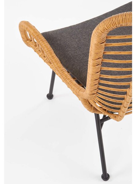 IKARO kerti rattan fotel - natúr
