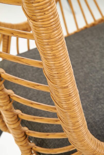 IKARO kerti rattan fotel - natúr