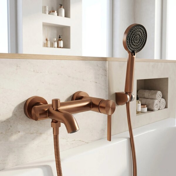 Fürdőkád csaptelep Rea Foster Brush Copper
