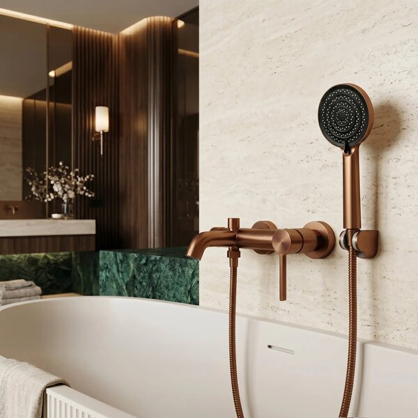 Fürdőkád csaptelep Rea Foster Brush Copper