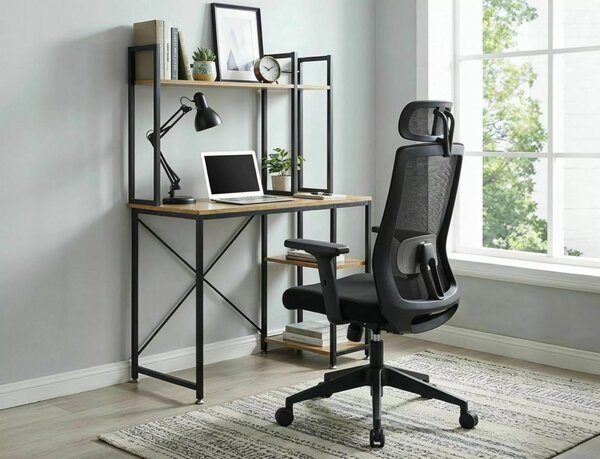 Q-058 Ergonomikus Hálós Forgószék Fekete Multiblock