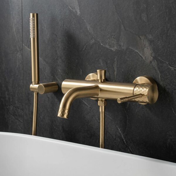 Fürdőkád csaptelep Rea Lungo Diamond Brush Gold