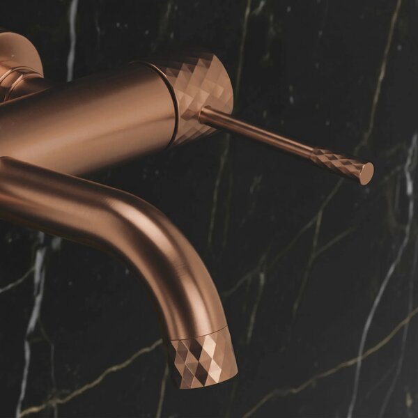 Fürdőkád csaptelep Rea Lungo Diamond Brush Copper