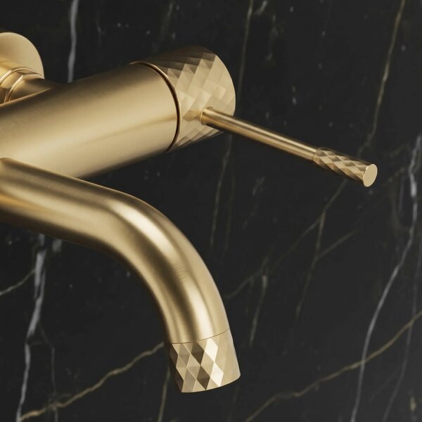 Fürdőkád csaptelep Rea Lungo Diamond Brush Gold