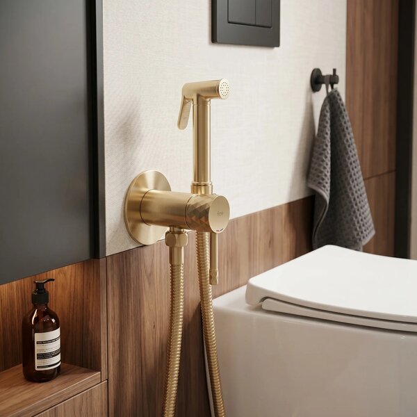Bidé csap Rea Lungo Loop Diamond Brush Gold