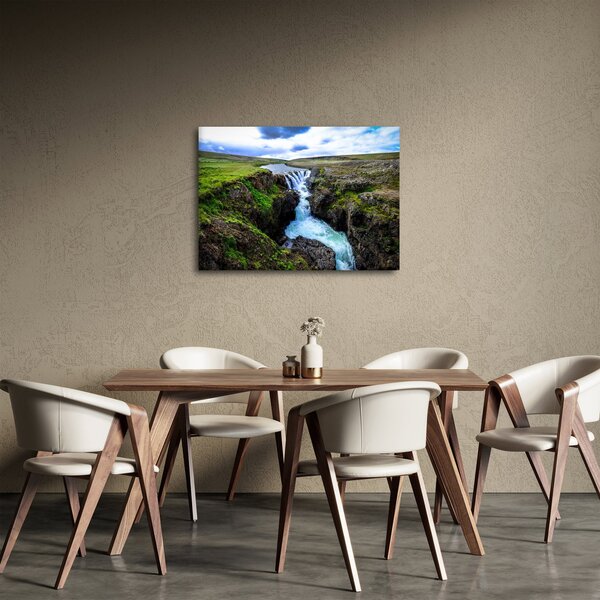 Egy kép a vízesésről a sziklák között (70x50 cm)