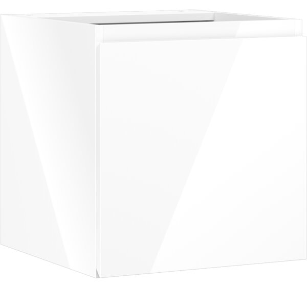 Mexen Orio, fürdőszobaszekrény 45 cm, 1 ajtó, fényes fehér, 91A11-04547-1-BF00
