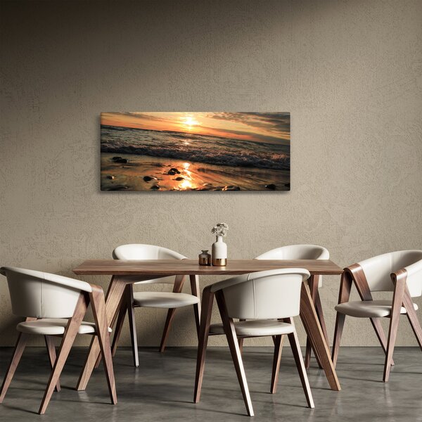 Kép - Naplemente az óceán mellett (120x50 cm)