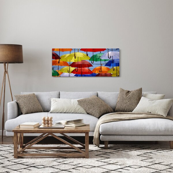 Színes esernyők képe (120x50 cm)
