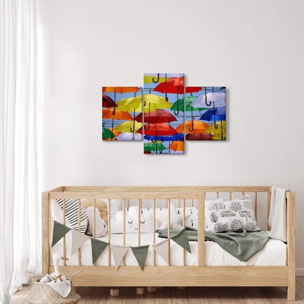 Színes esernyők képe (90x60 cm)